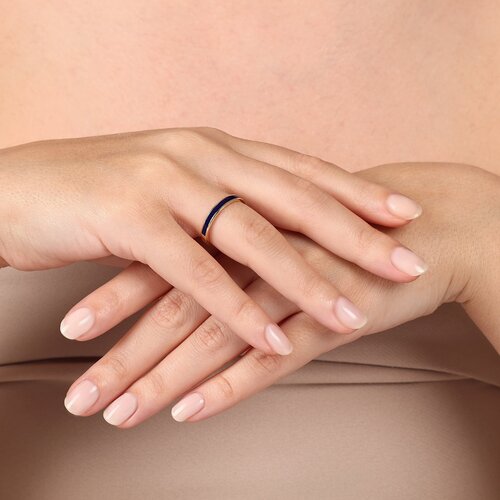 Lacivert Mineli Altın Yüzük