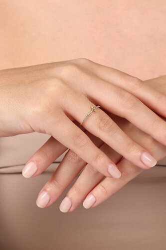 Minimal Kutup Yıldızlı Yarım Tur Yüzük