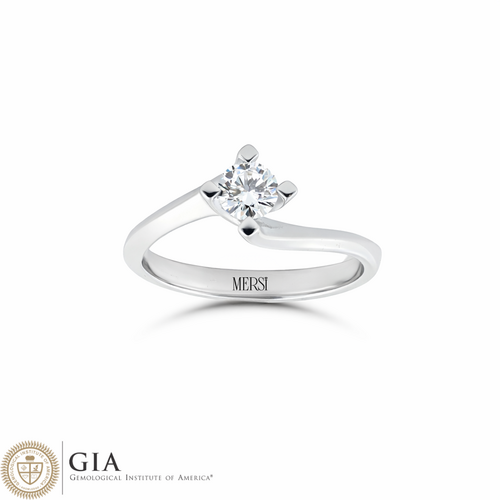 GIA 0.50 CT SOLITAIRE DIAMOND RING
