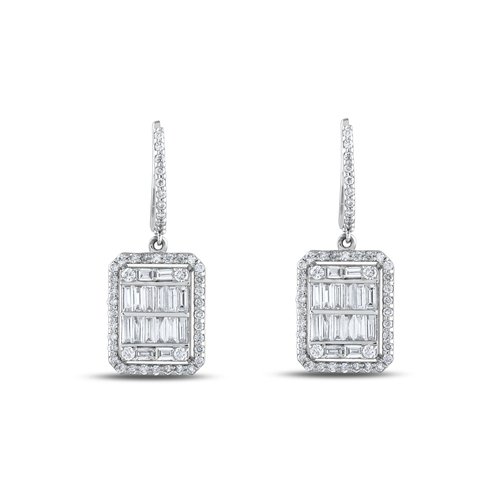 PIRLANTA 2.19 CT. BAGET SALLANTILI KÜPE