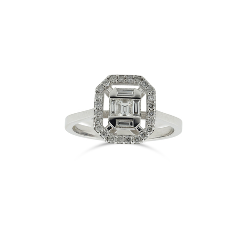 0.59 ct. Baguette Diamond Ring