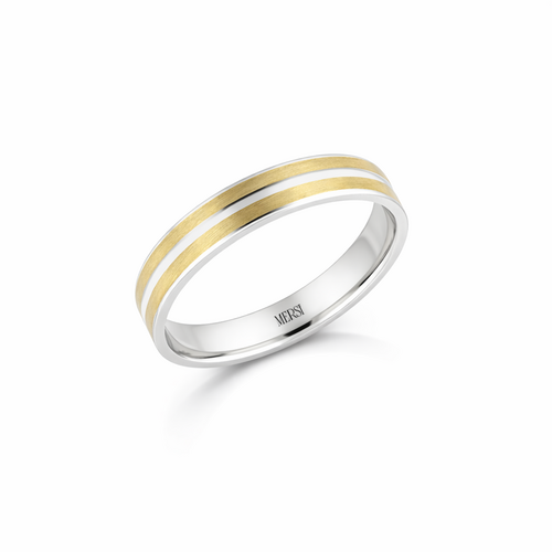 Gold Two-Tone Wedding Band