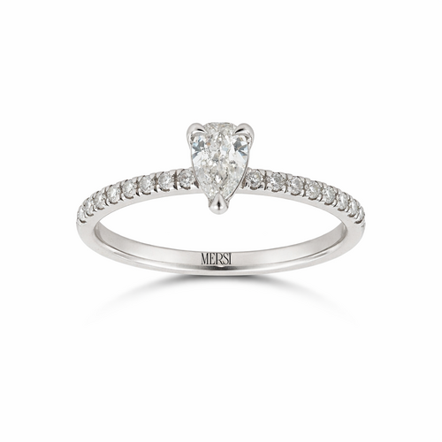 Diamond Teardrop Ring