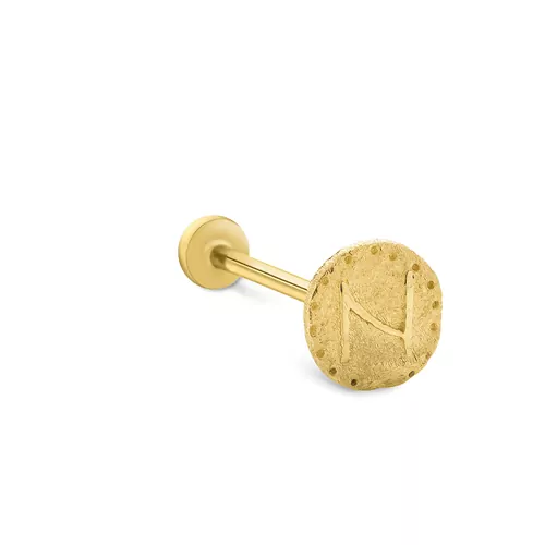 N Harf Rozet Tragus Küpe