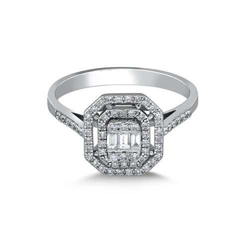 PIRLANTA 0.32 CT BAGET YÜZÜK