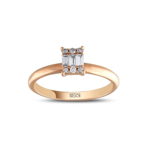 PIRLANTA 0.16 CT. BAGET YÜZÜK