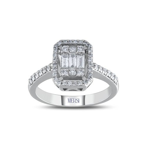 PIRLANTA 0.49 CT. BAGET YÜZÜK