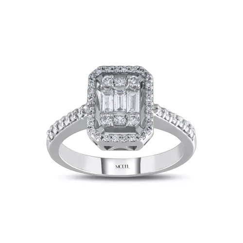 PIRLANTA 0.70 CT. BAGET YÜZÜK