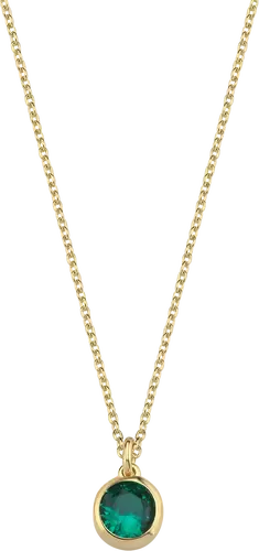 YEŞİL TAŞLI HALKA KOLYE