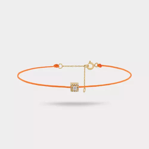 NYXORA TURUNCU İP PIRLANTA BİLEKLİK