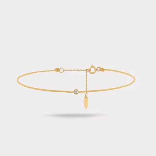 EVERBOND SARI İP PIRLANTA BİLEKLİK