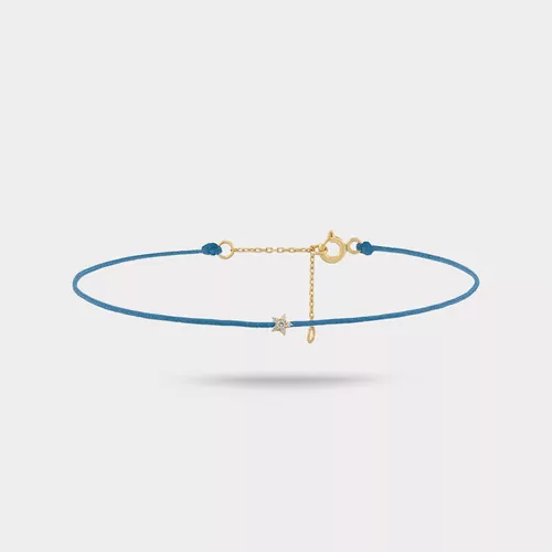 STARRY PETROL MAVİ İP BİLEKLİK