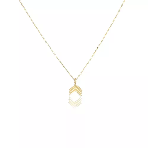 ALTIN TAŞSIZ OK KOLYE