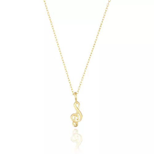 ALTIN MİNİ SOL ANAHTARI KOLYE