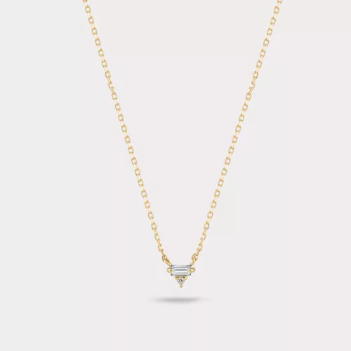 MILA MİNİ BAGET PIRLANTA KOLYE