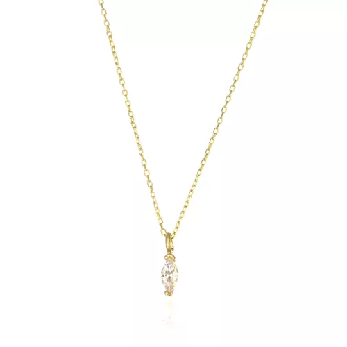 ALTIN MİNİ MARKİZ TEKTAŞ KOLYE