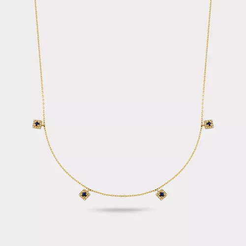 COHESIA SAFİR PIRLANTA KOLYE