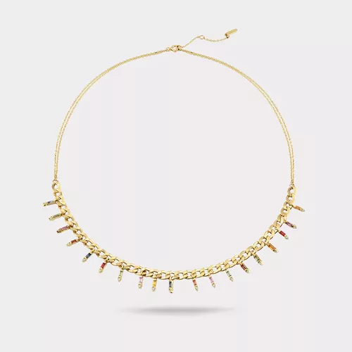 NOVAGEM RENKLİ BAGET PIRLANTA KOLYE