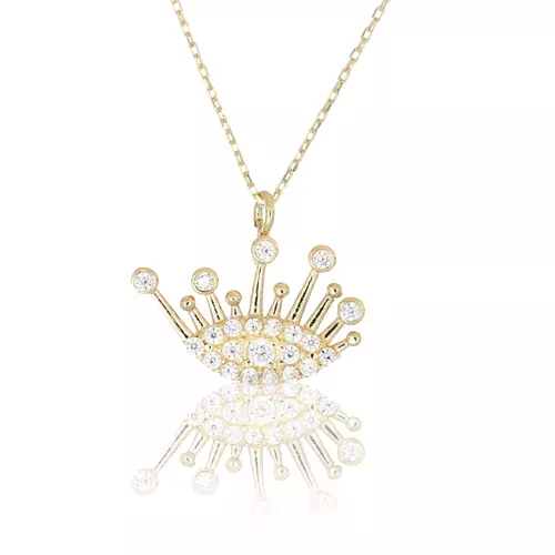 ALTIN TAŞLI GÖZ KOLYE