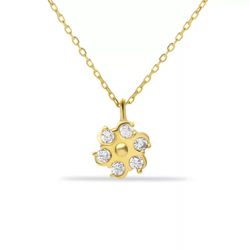 MİNİMAL ALTIN TAŞLI ÇARK KOLYE