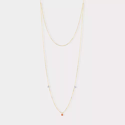 MINERA MC.SAPPHIRE ÇİFT ZİNCİR KOLYE