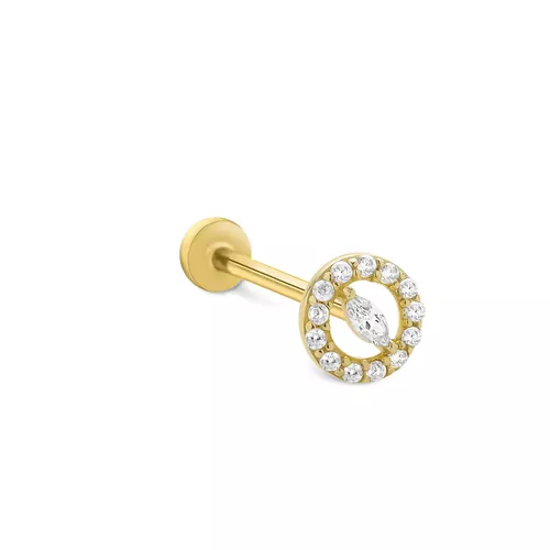 HALKA TAŞLI TRAGUS KÜPE