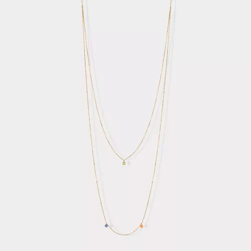 LOXIC MC.SAPPHIRE ÇİFT ZİNCİR KOLYE