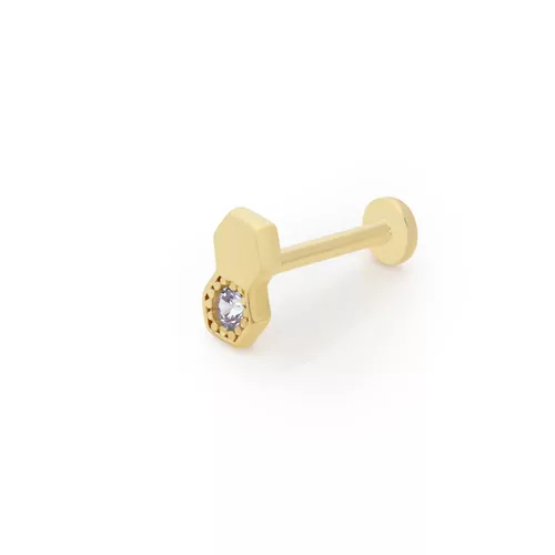 TWİN TAŞLI TAŞSIZ PETEK TRAGUS KÜPE