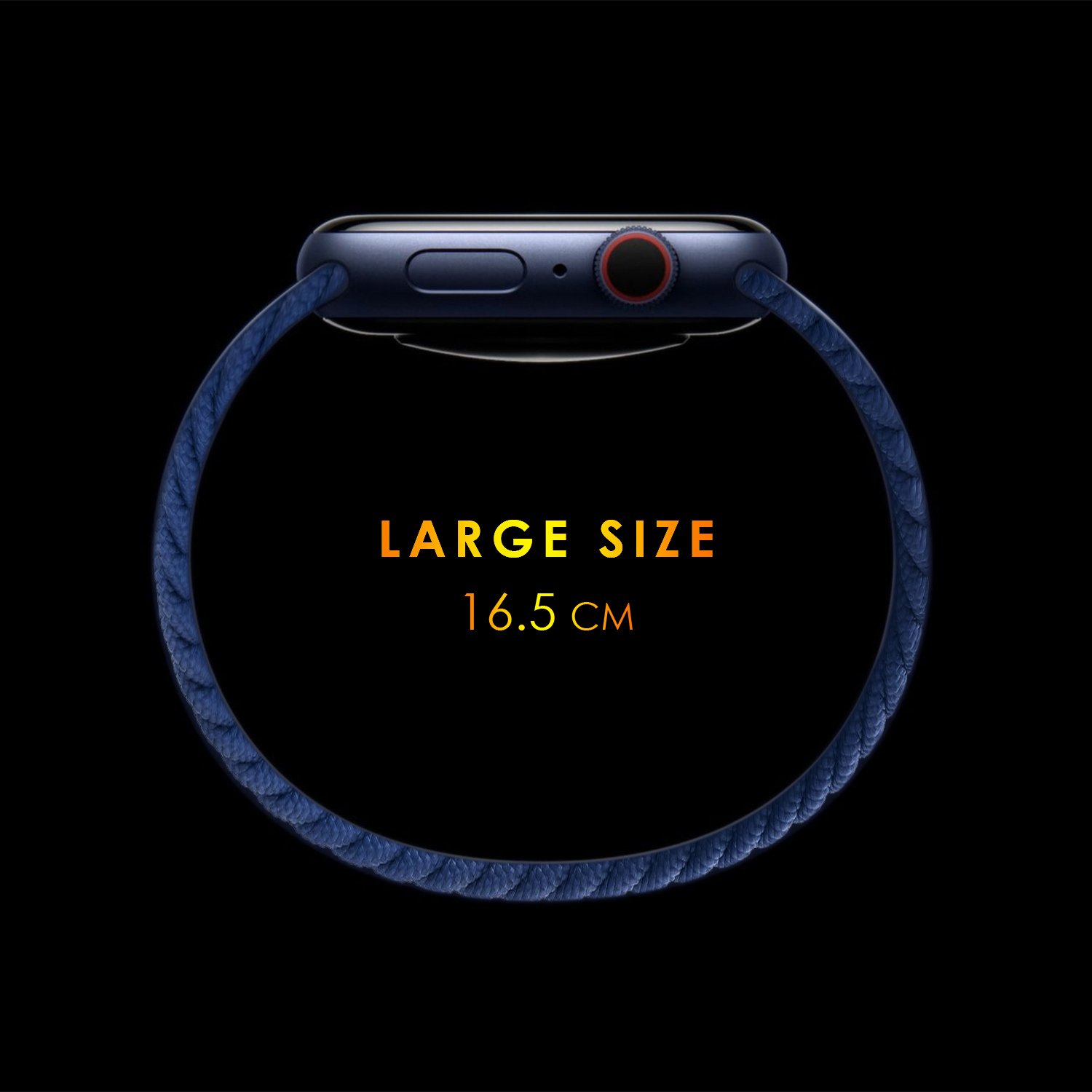 Microsonic Xiaomi Amazfit Pace 2 Stratos Kordon Large Size 165mm Braided Solo Loop Band Siyah