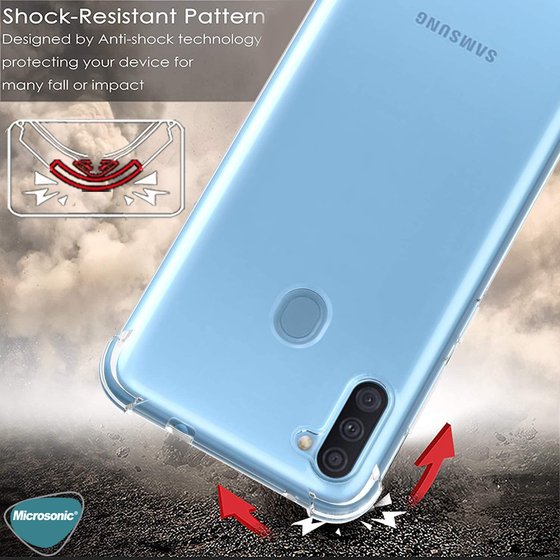 Microsonic Shock Absorbing Kılıf Samsung Galaxy A11 Şeffaf