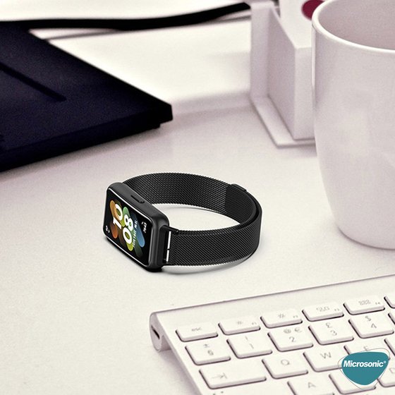 Microsonic Huawei Band 10 Milanese Loop Kordon Siyah