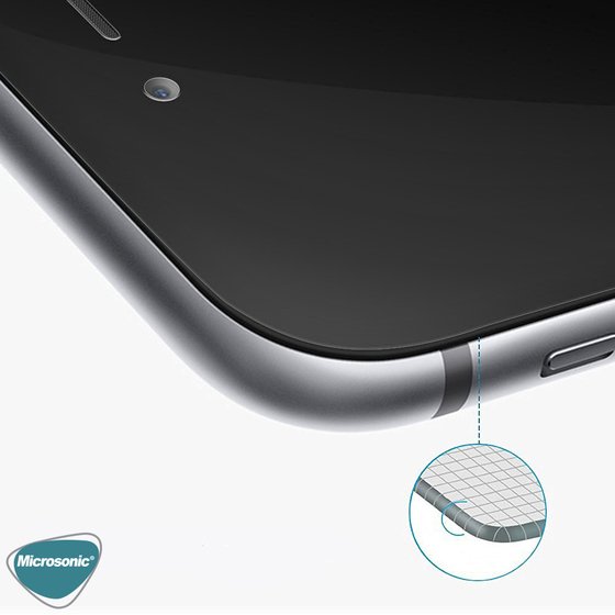 Microsonic Apple iPhone SE 2022 Tam Kaplayan Temperli Cam Ekran Koruyucu Siyah