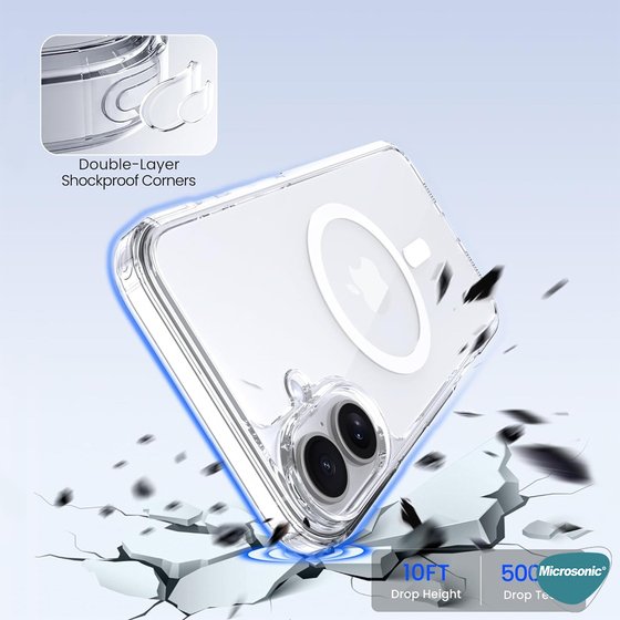 Microsonic Apple iPhone 16 Kılıf MagSafe Clear Soft Şeffaf