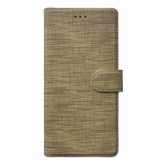 Microsonic Huawei P30 Lite Kılıf Fabric Book Wallet Gold