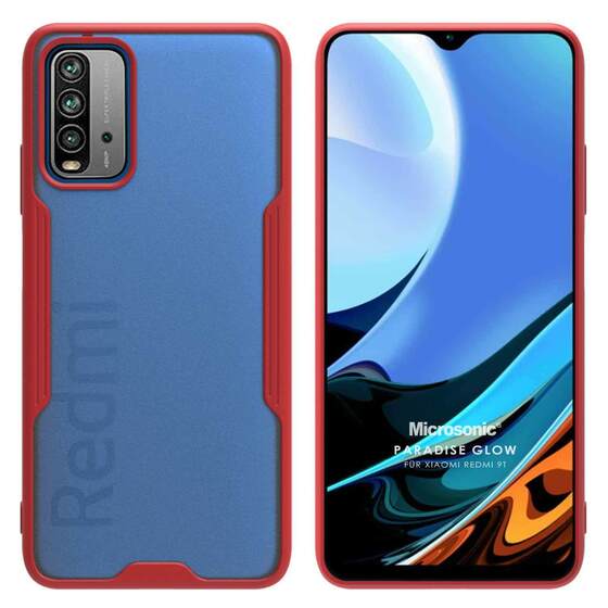 Microsonic Xiaomi Redmi 9T Kılıf Paradise Glow Kırmızı