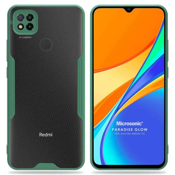 Microsonic Xiaomi Redmi 9C Kılıf Paradise Glow Yeşil