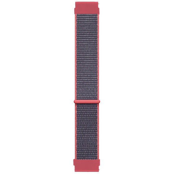 Microsonic Amazfit GTS 4 Mini Hasırlı Kordon Woven Sport Loop Koyu Pembe