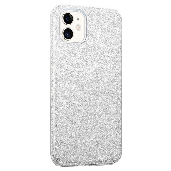 Microsonic Apple iPhone 12 Kılıf Sparkle Shiny Gümüş