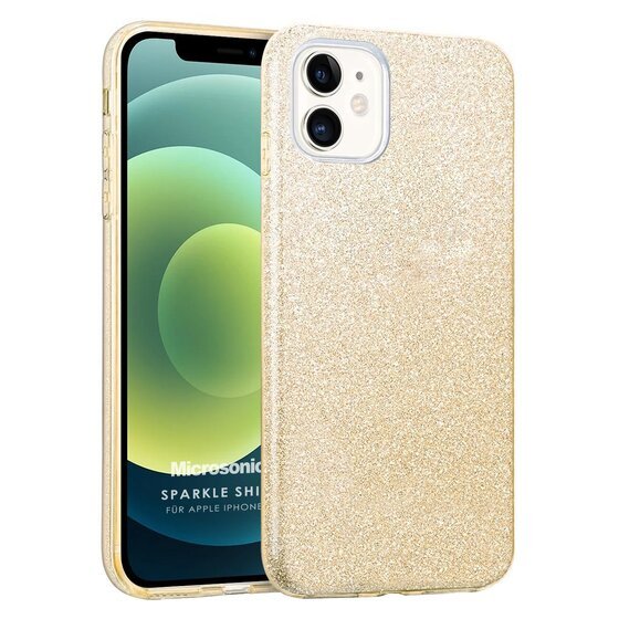 Microsonic Apple iPhone 12 Kılıf Sparkle Shiny Gold