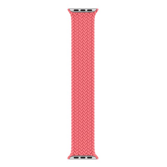 Microsonic Apple Watch Series 3 38mm Kordon, (Medium Size, 147mm) Braided Solo Loop Band Pembe