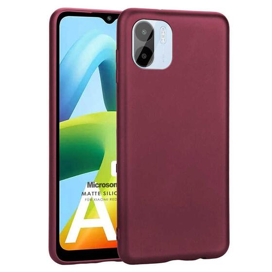 Microsonic Matte Silicone Xiaomi Redmi A1 Kılıf Mor