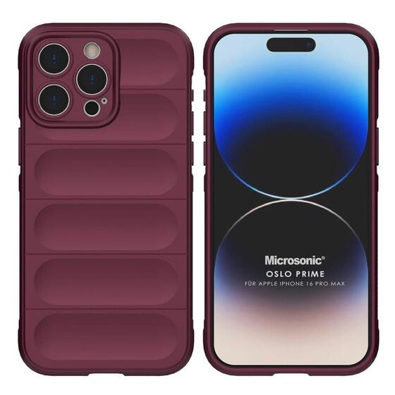 Microsonic Apple iPhone 16 Pro Max Kılıf Oslo Prime Bordo