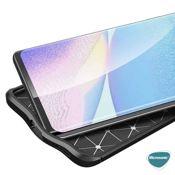 Microsonic Oppo Reno 5 5G Kılıf Deri Dokulu Silikon Lacivert