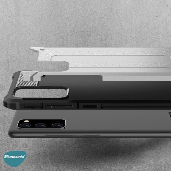 Microsonic Samsung Galaxy Note 20 Kılıf Rugged Armor Kırmızı