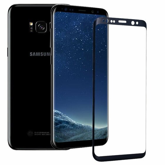 Microsonic Samsung Galaxy S8 3D Kavisli Temperli Cam Ekran koruyucu Kırılmaz Film Beyaz