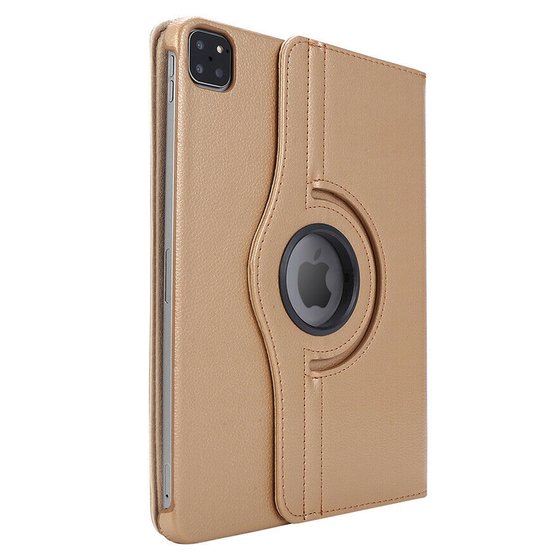 Microsonic Apple iPad Pro 11'' 2020 2.Nesil Kılıf, (A2228-A2068-A2230) 360 Rotating Stand Deri Gold