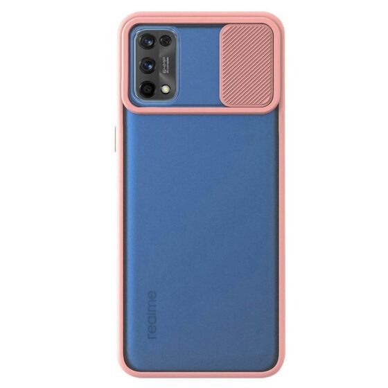 Microsonic Realme 7 Pro Kılıf Slide Camera Lens Protection Rose Gold