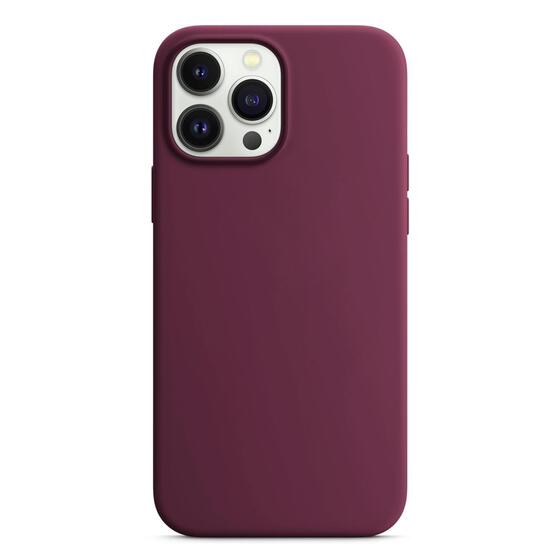 Microsonic Apple iPhone 15 Pro Max Kılıf Liquid Lansman Silikon Bordo