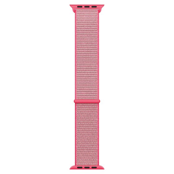 Microsonic Apple Watch Series 7 41mm Hasırlı Kordon Woven Sport Loop Pembe