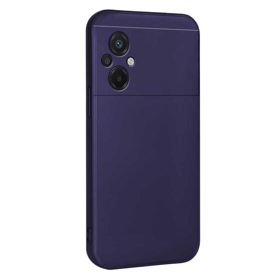 Microsonic Matte Silicone Xiaomi Poco M5 Kılıf Lacivert